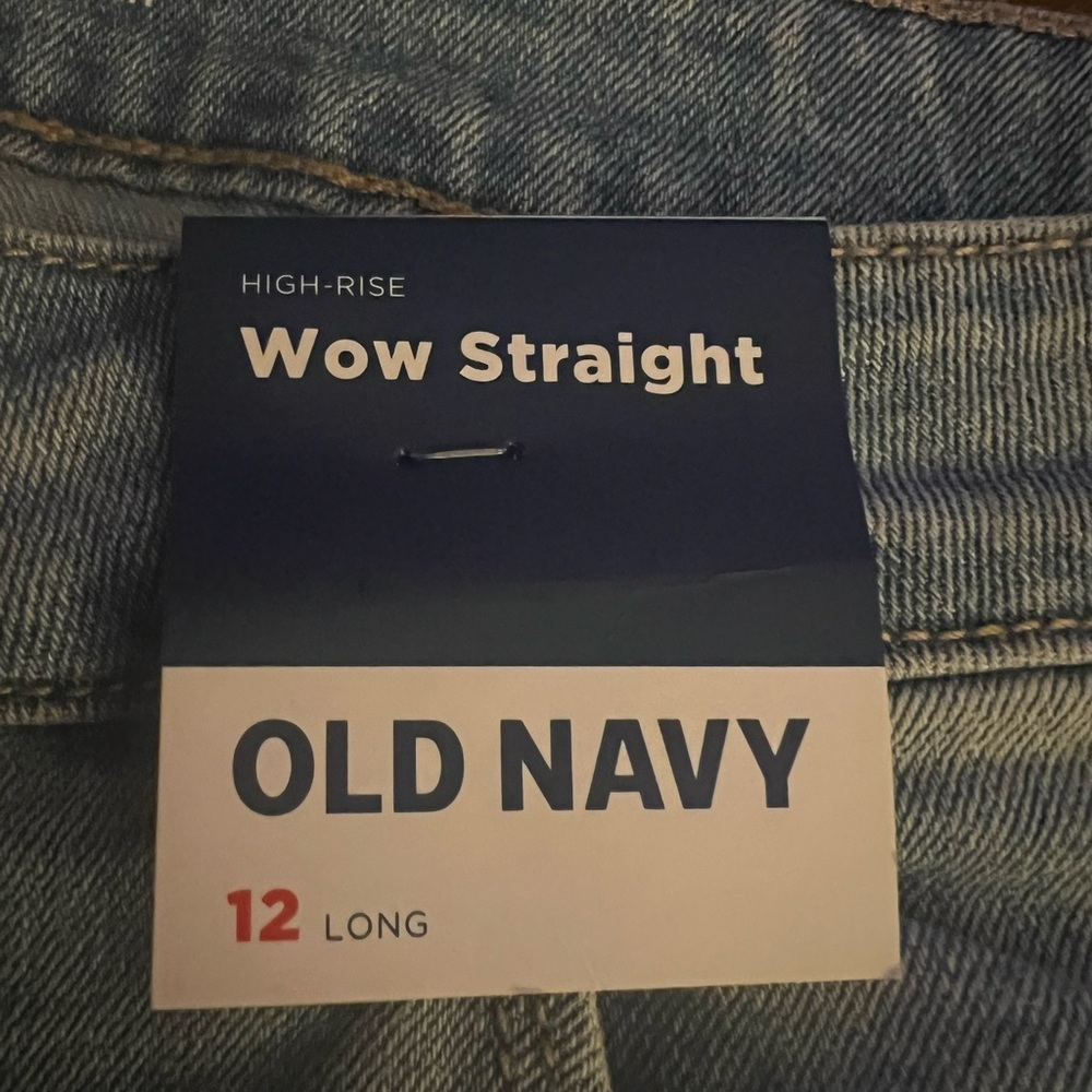 Old Navy High Rise Wow Straight Jeans - Blue